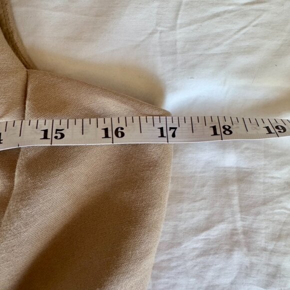 Beige Cotton Linen Blend BCBG Sleeveless Shift Dress - Picture 7 of 10